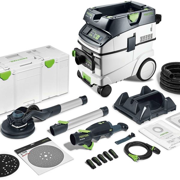 Set langnekschuurmachine_stofzuiger